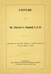 Lecture of Edward A. Kimball, C.S.D.