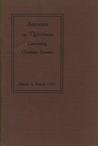 Answers to questions concerning Christian Science
