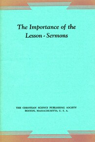 The importance of the Lesson-Sermons